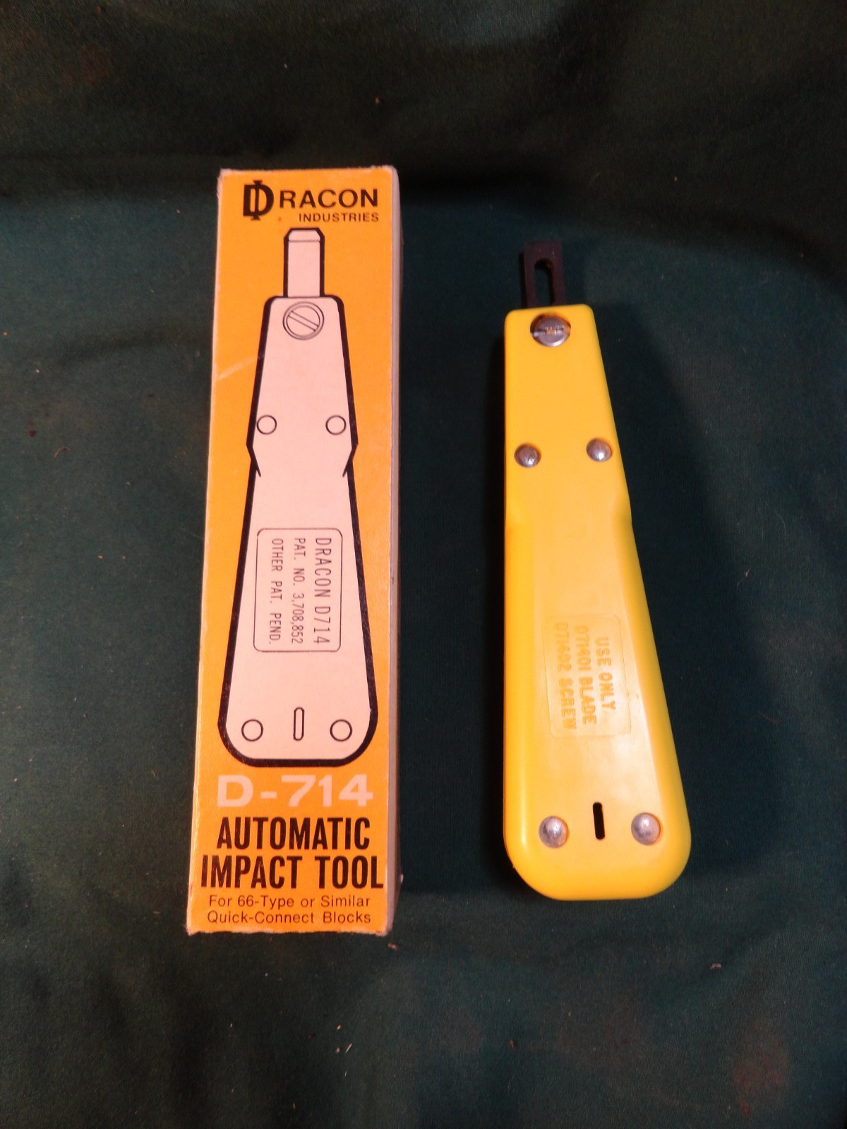 IMPACT AUTOMATIC PUNCH DOWN TOOL DRACON HARRIS D-714 USED GOOD WORKING CONDITION