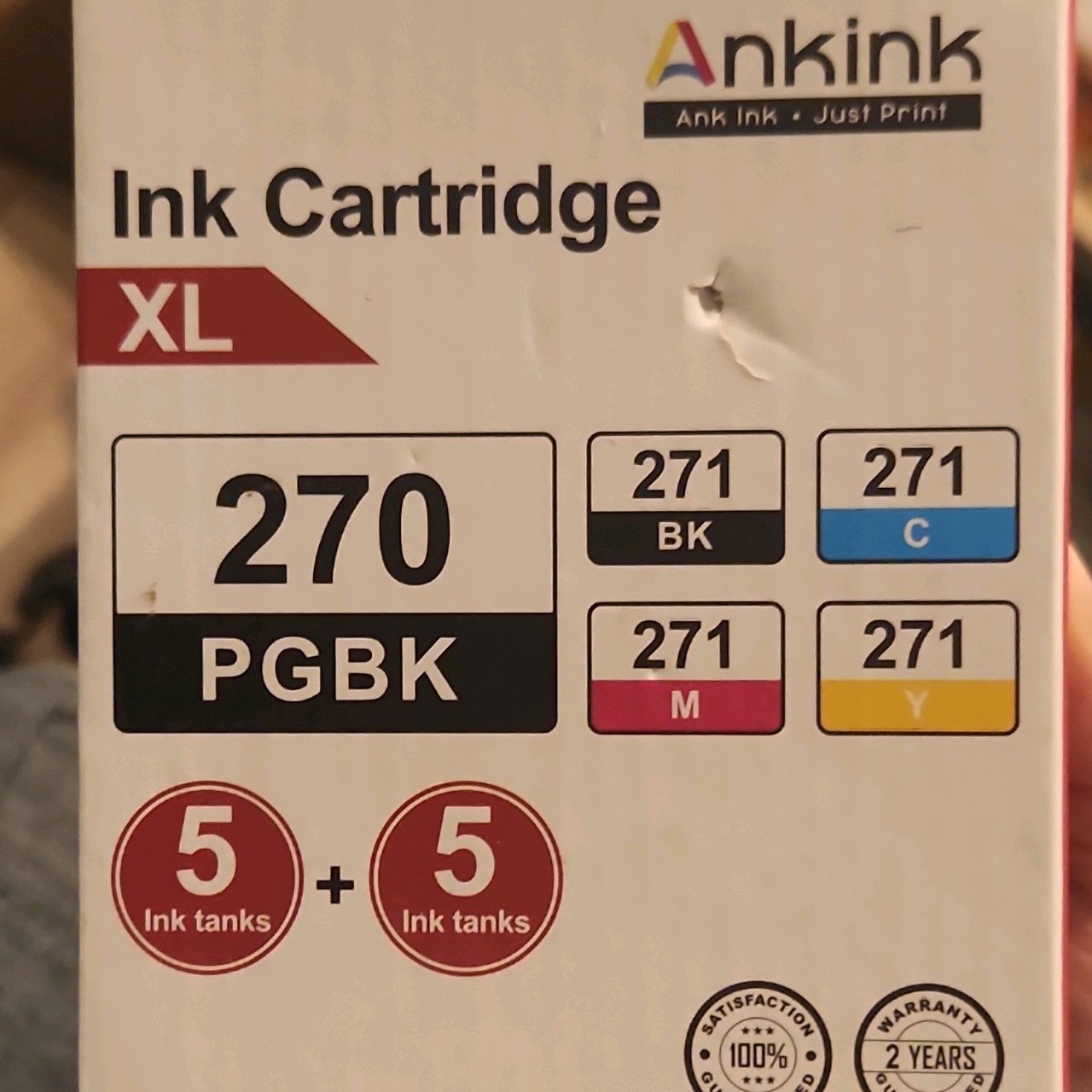 Ankink Compatible Canon Ink Cartridge PGBK 270XL 10 Ink Tanks