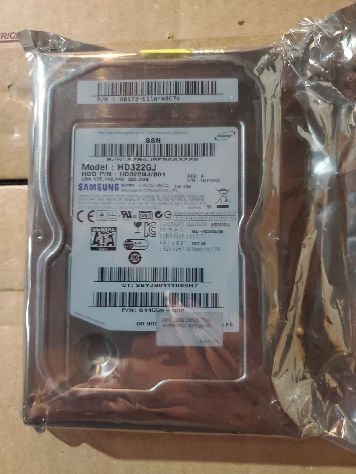 HD322GJ Samsung Spinpoint F4 320GB 7200RPM SATA 3Gbps 16MB Cache 3.5-inch 
