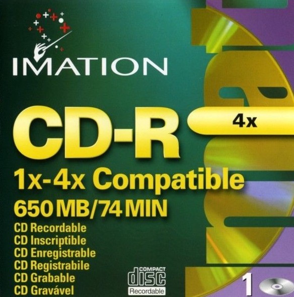 Imation CD-R 1x-4x Compatible 650 MB/74 Min (1 Disc, 1999) Ships in 12 hours