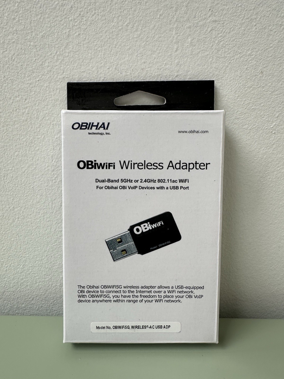 Obihai OBiWiFi5G Dual Band 2.4/5GHz 802.11ac USB Wireless Adapter VoIP NEW NIB