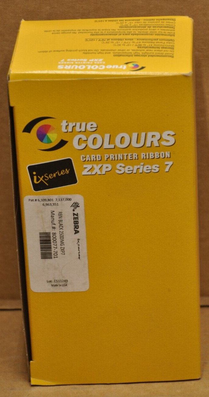 LOT OF 2 Zebra 800077-701 True Colors IX Series Card Printer Ribbon ZXP Series 7
