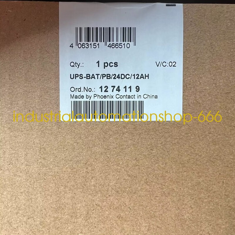 1Pcs New Phoenix 1274119 UPS-BAT/PB/24DC/12AH Via DHL or FedEX