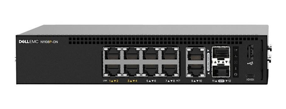 Dell EMC N1108P-ON 8-Port RJ-45 1GbE 4x port PoE+ 2xSFP Ethernet Switch