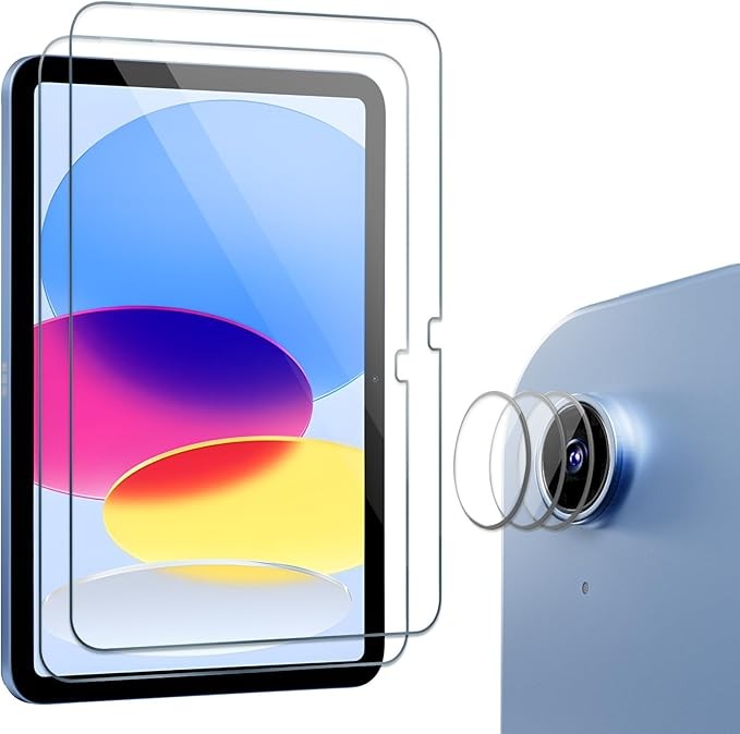 2+3 Pack Tempered Screen Protector for iPad for iPad 11" & 10.9" with Camera Len