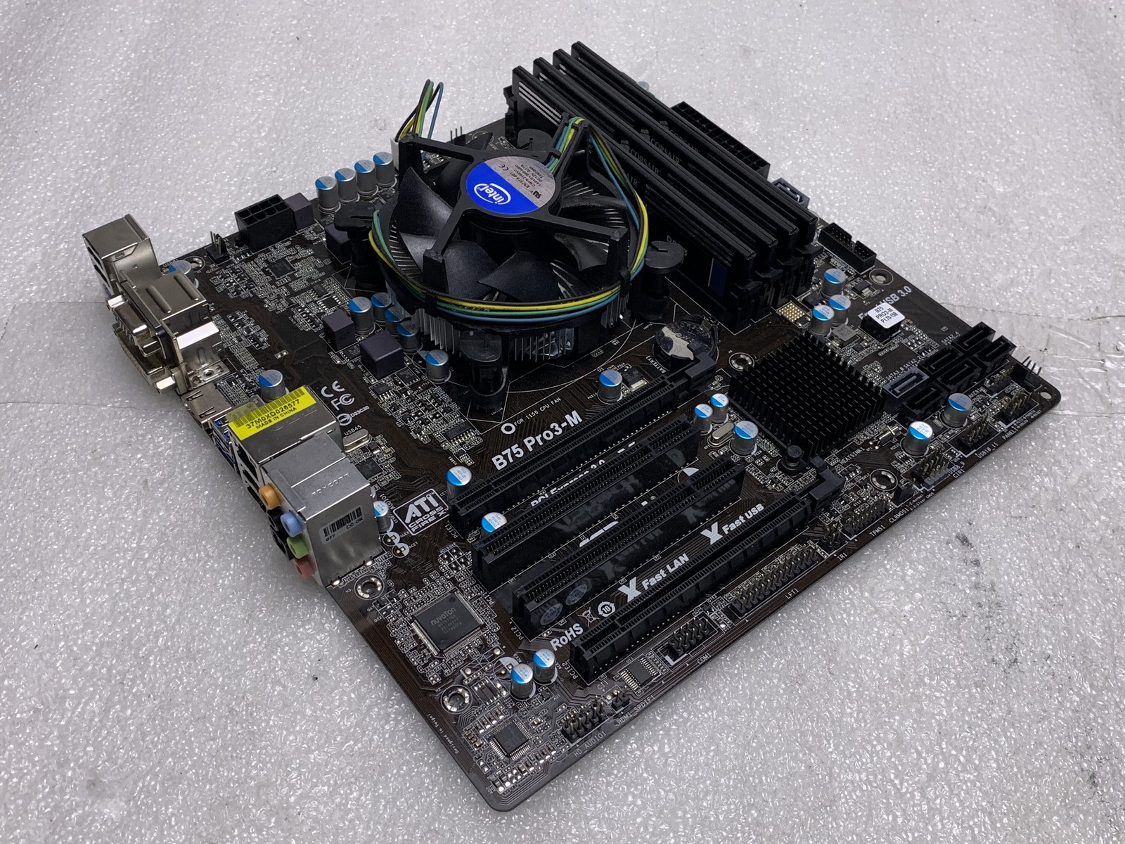 ASRock B75 Pro3-M mATX Motherboard Core i7-3770 3.4GHz 16GB DDR3 RAM NO IO SHLD