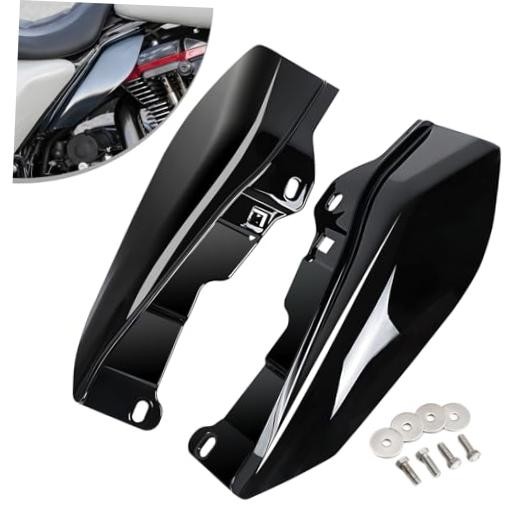 Mid Frame Air Heat Deflectors Compatible for Harley Touring and Trike Black