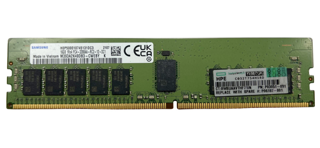 Samsung 16GB DDR4 3200MHz ECC 1Rx4 REG RDIMM SERVER M393A2K40DB3-CWE