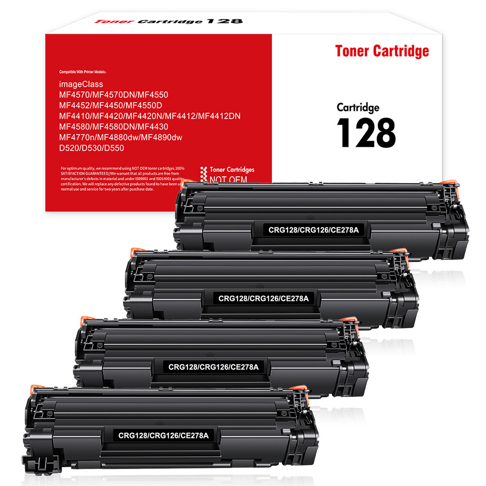 4PK CRG-128 For Canon 128 IMAGE CLASS D530 MF4770n D550 MF4412 Toner Cartridge