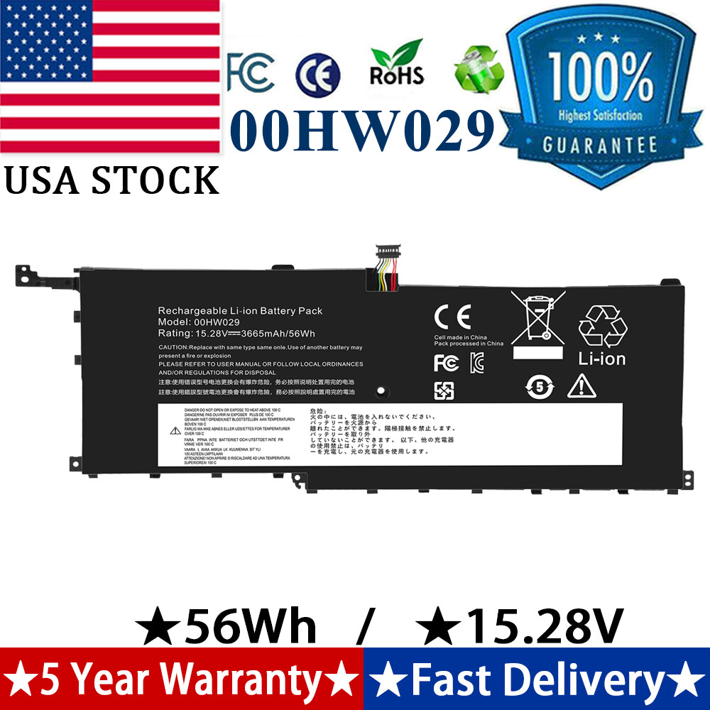00HW028 00HW029 Battery for LEN0V0 Thinkpad X1 Carbon 4th Gen 2016 SB10F46466