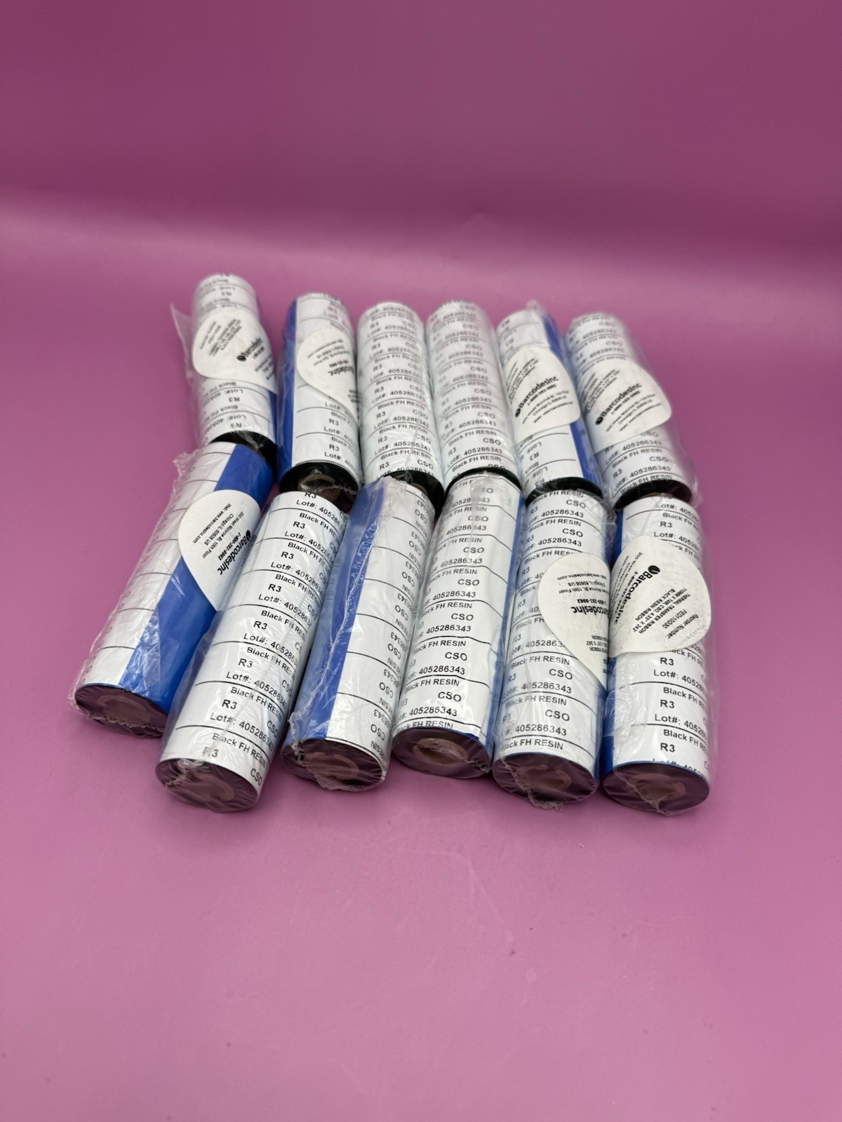 thermal/ transfer /ribbon /4.33" x 242' / 110mm x 74m wax) ZEBRA LOT OF 12