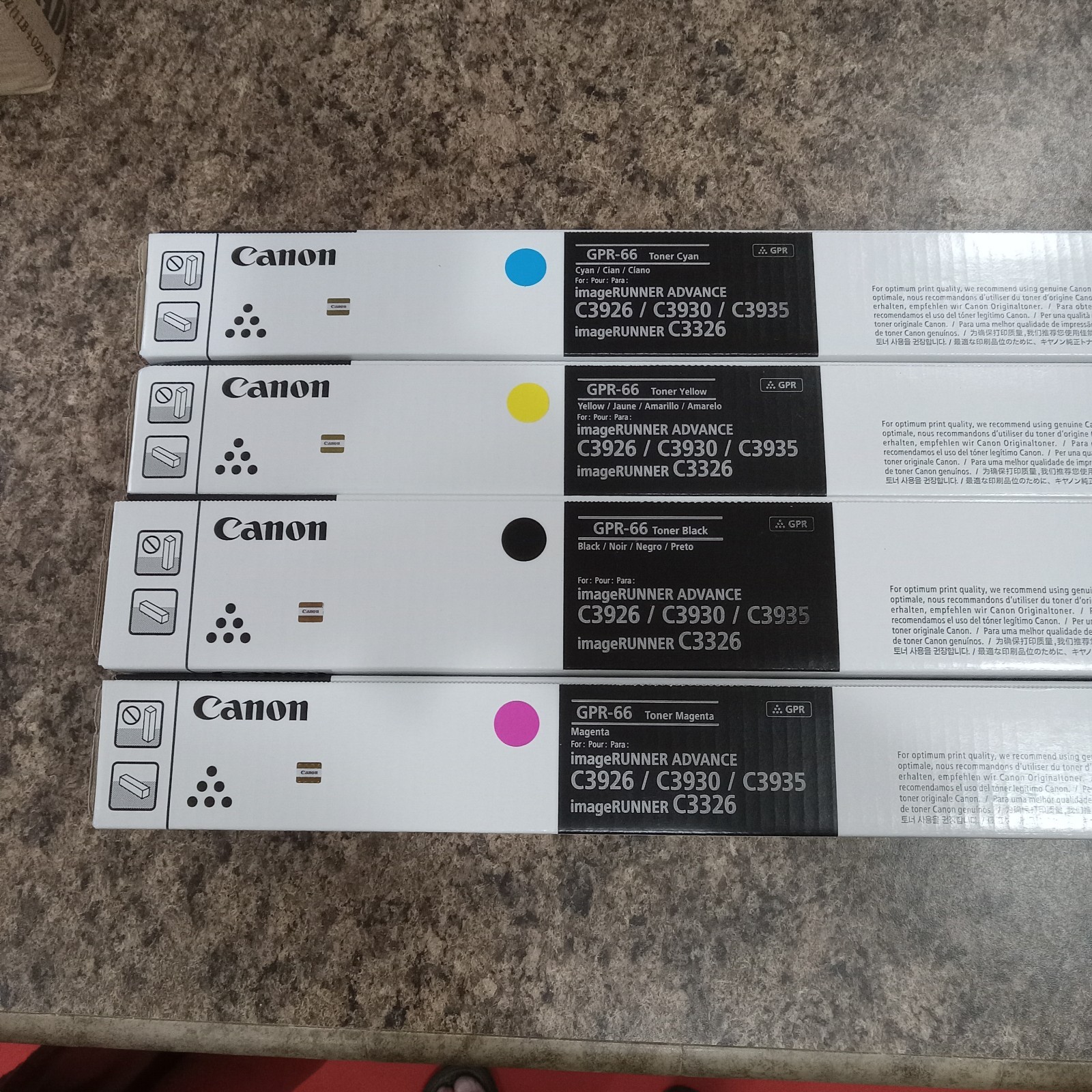 Canon GPR-66 Toner Set CMYB New