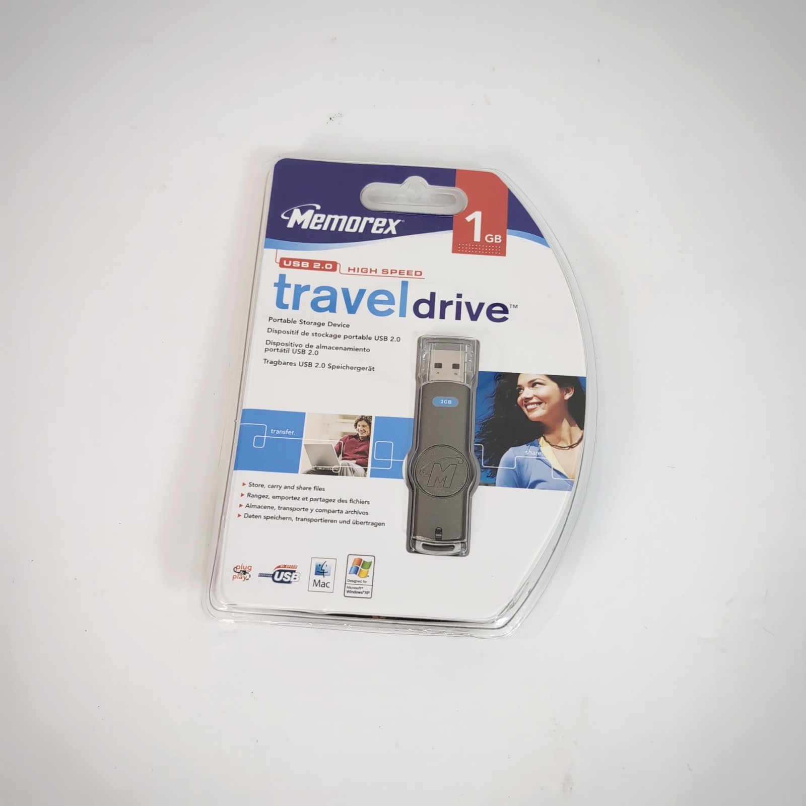 Memorex USB 2.0 High Speed Travel Drive 1GB Portable Storage Device - NEW