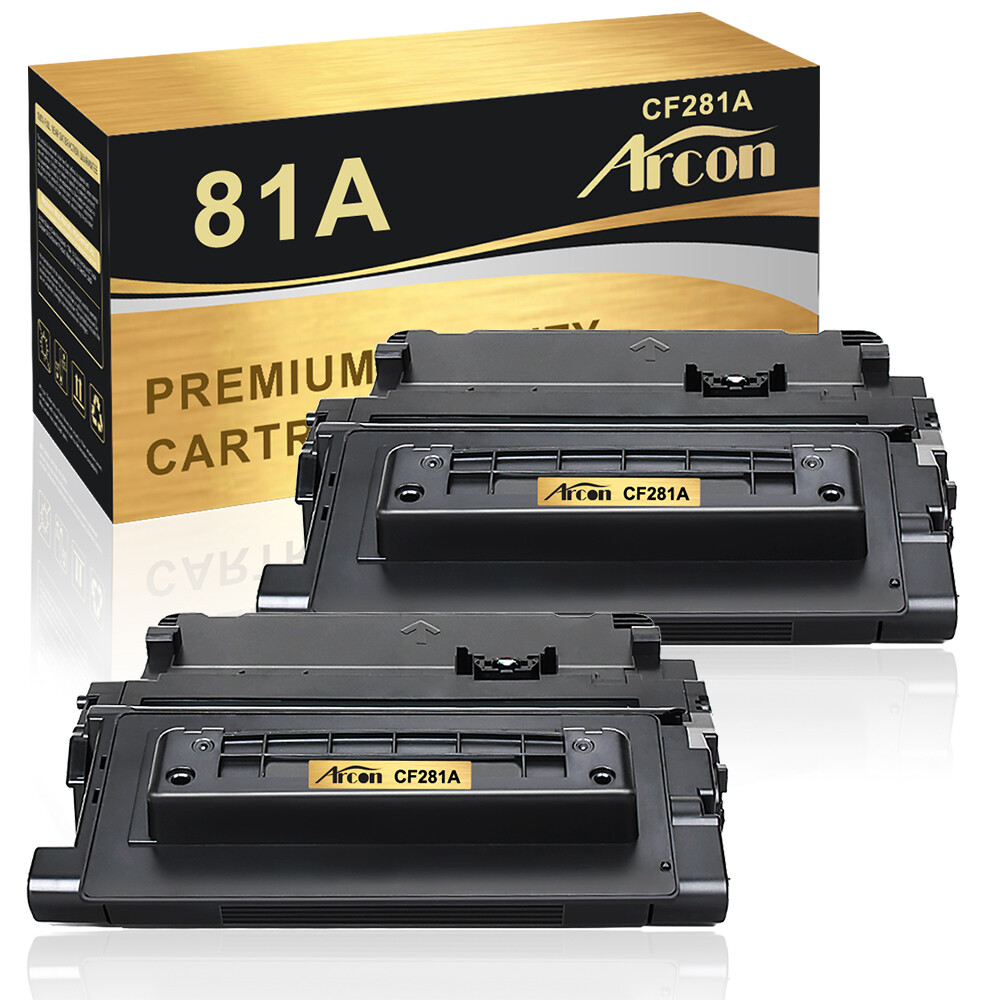 2 Pack CF281A Black Toner Compatible With HP 81A LaserJet Enterprise M605n M606x