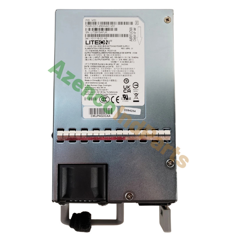 1PCS New Cisco PWR-CC1-250WAC 341-101116-01 250W AC Power Supply Fast Shipping