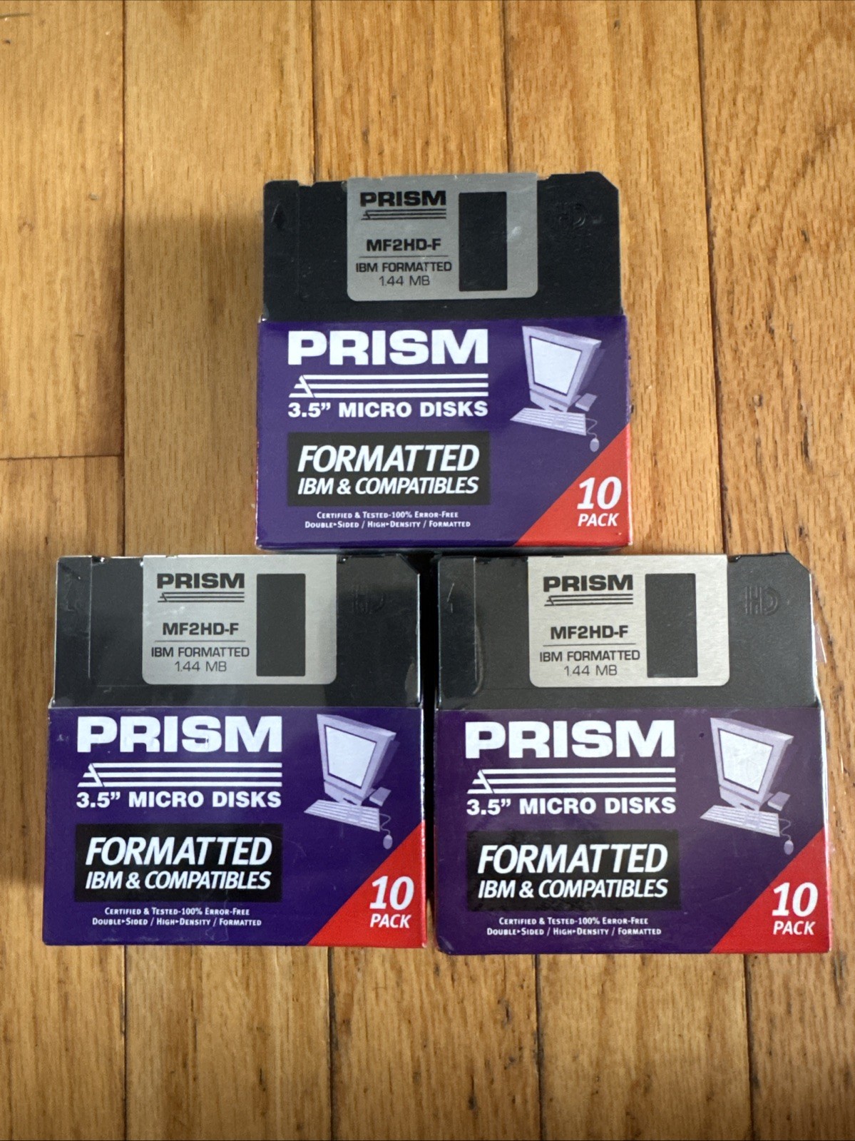 30 Prism 3.5 inch Micro Disks Floppy Disks NEW SEALED 3 Boxes of 10 NOS IBM