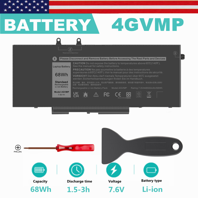 Lot 10 4GVMP Battery 68Wh For Dell Latitude 5400 5500 Precision 3540 9JRYT C5GV2