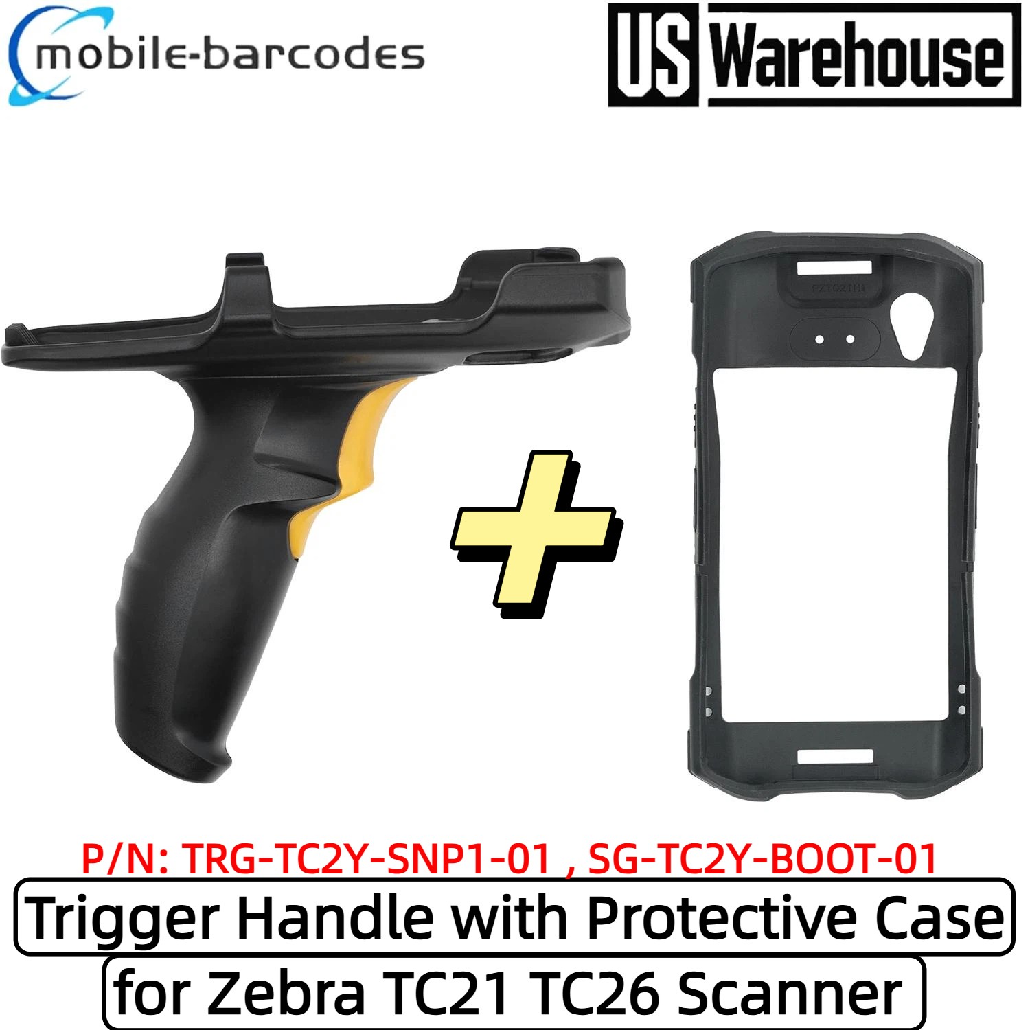 Trigger Handle W/ Protective Case for Zebra TC21 TC26 Scanner TRG-TC2Y-SNP1-01