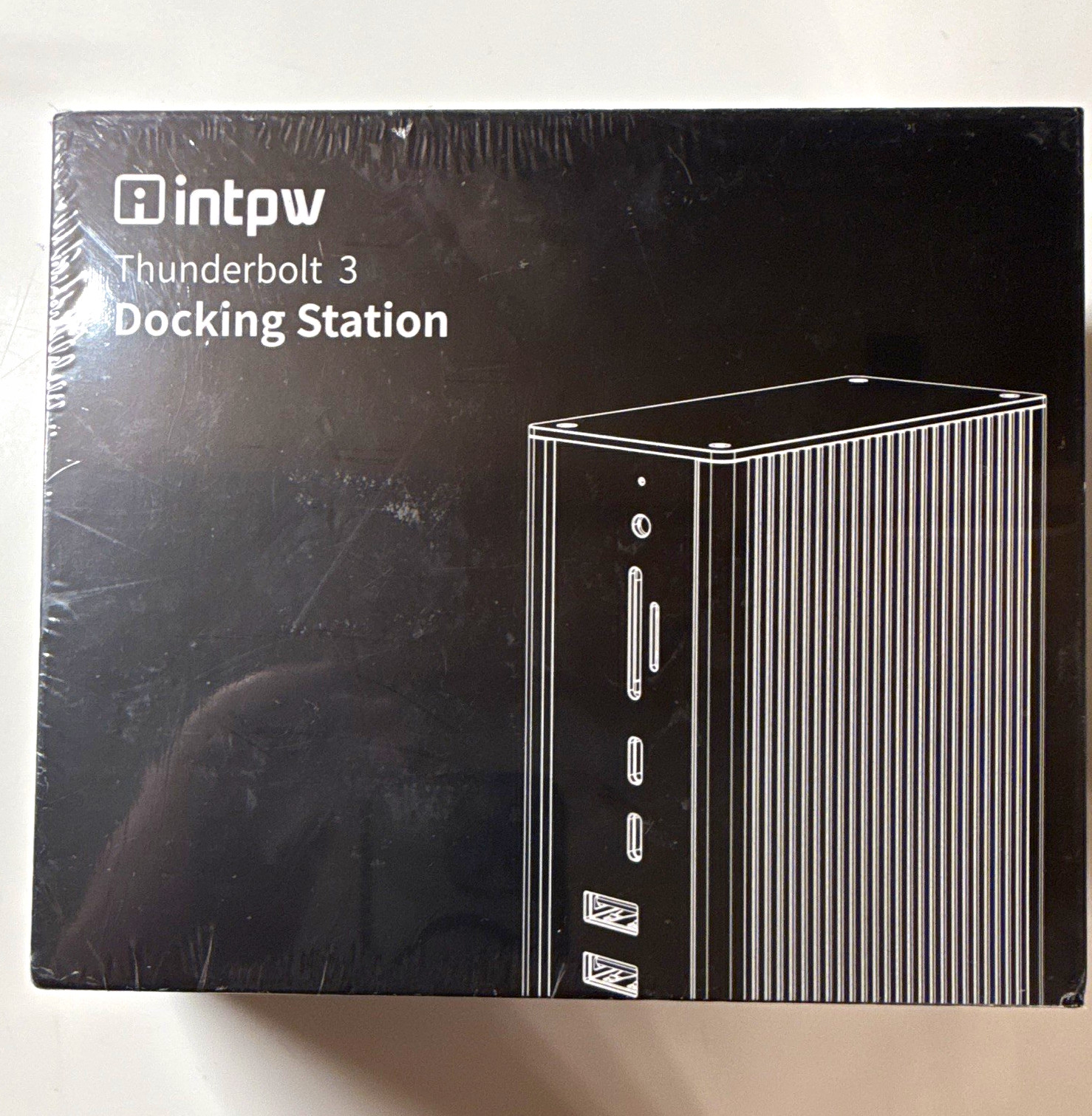 intpw Thunderbolt 3 Docking Station w/ USB-C & Built-In USB Port, Black