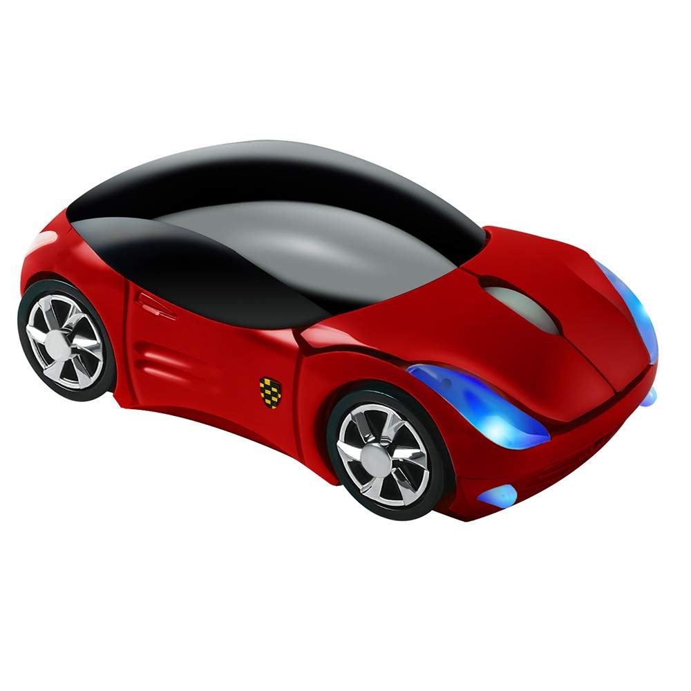 elec Space Usbkingdom 2.4GHz Wireless Mouse Cool 3D Sport Car Shape red