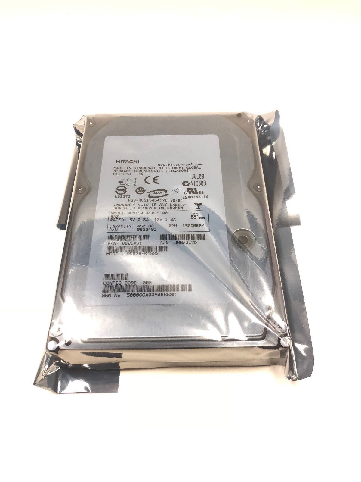 HUS15454VLS300 Hitachi 450GB SAS 15,000rpm 15K 3.5" hard drive HDD 520BLOCK SIZE