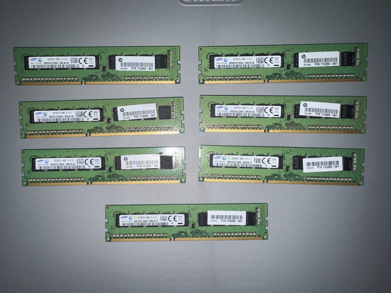 7 x SAMSUNG 2x 8GB PC3-14900E DDR3 ECC Server RAM M391B1G73QH0 - CMA M