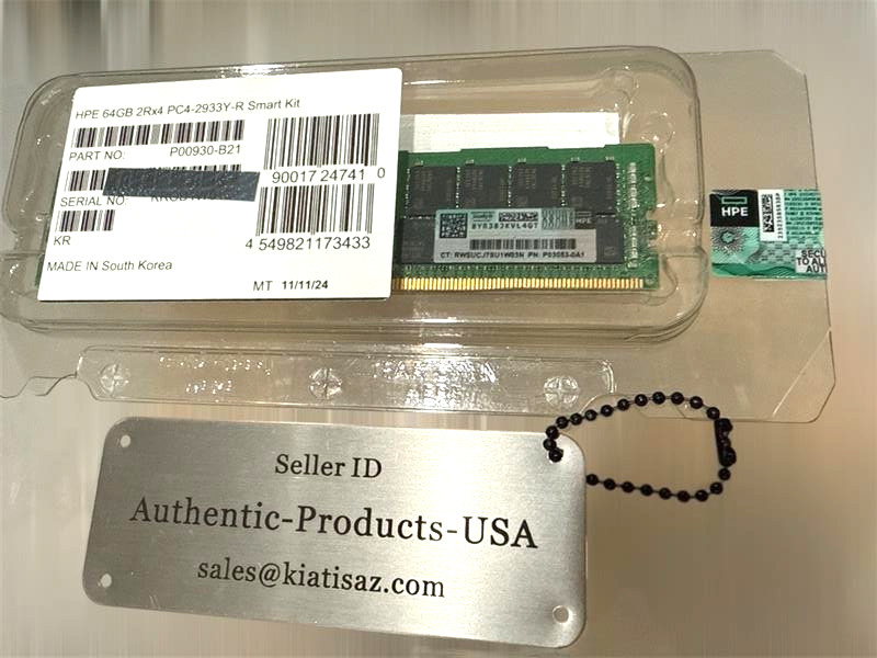 New Sealed  HPE 64GB 2Rx4 PC4-2933Y ECC Memory RAM P00930-B21 P03053-0A1