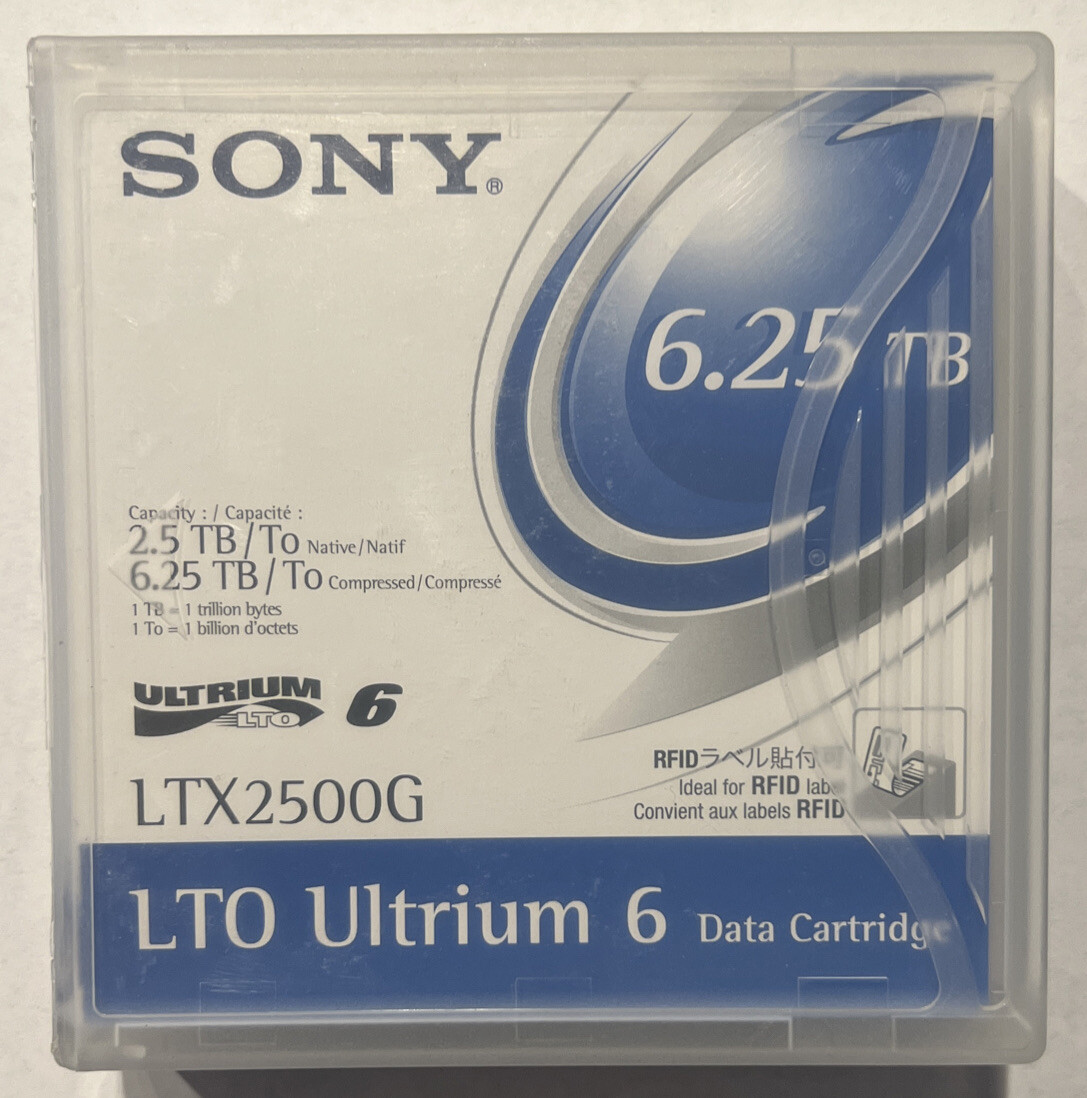 Sony LTX2500G LTO 6 Ultrium Data Cartridge 2.5 TB / 6.25 TB