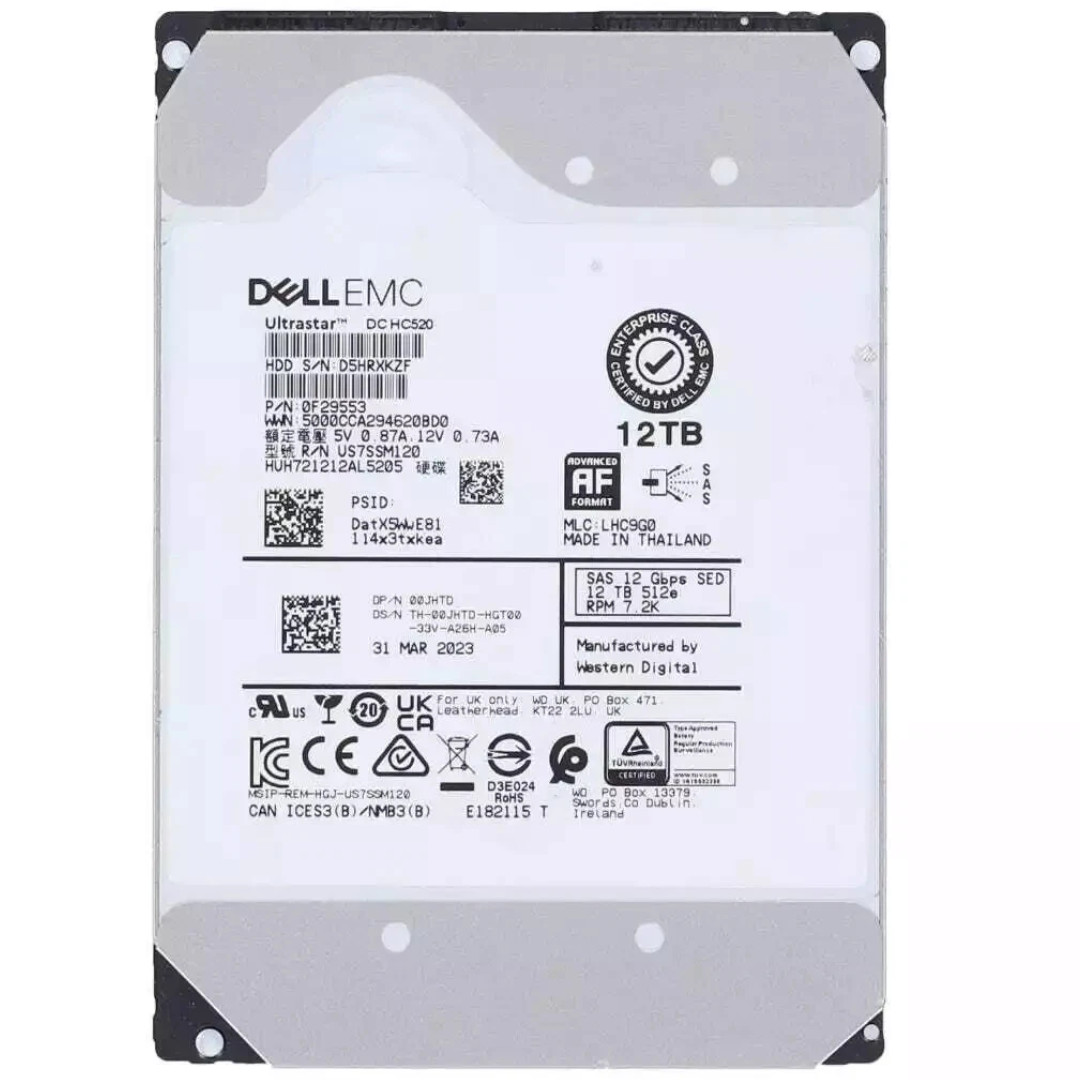 🛠️ Dell 12TB SAS 12Gb/s Enterprise HDD – FOR PARTS / NOT WORKING
