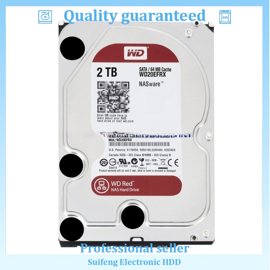 WD20EFRX Compatible Western Digital Red2TB SATA 3.5"64MB Internal Enterprise HDD
