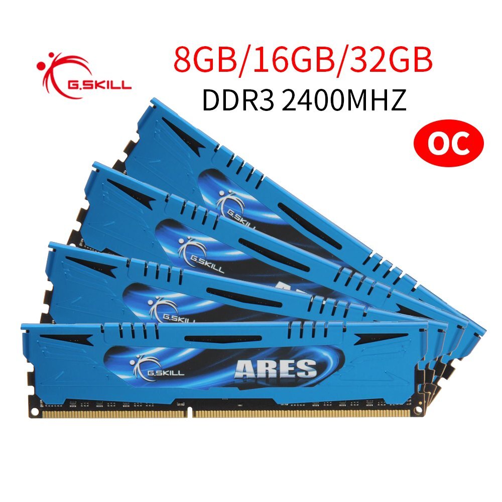 G.Skill Ares 32GB 16GB 8GB DDR3 2400Mhz 2133MHz 1866MHz 1600MHz Desktop RAM LOT