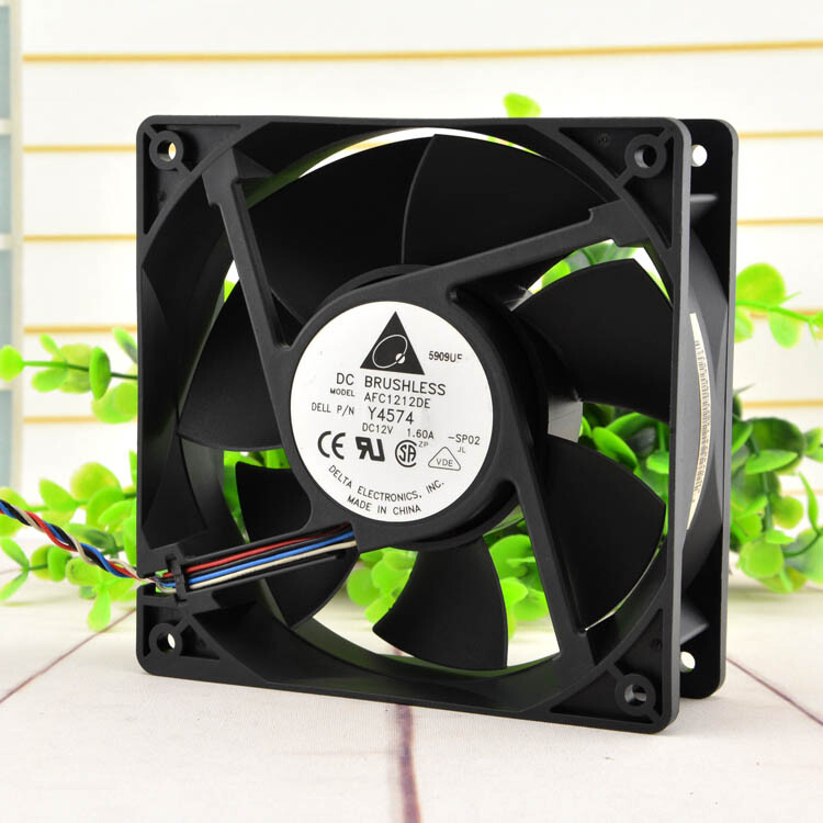 Delta AFC1212DE 12038 12cm 120mm DC 12V 1.6A pwm Ball Fan Thermostat