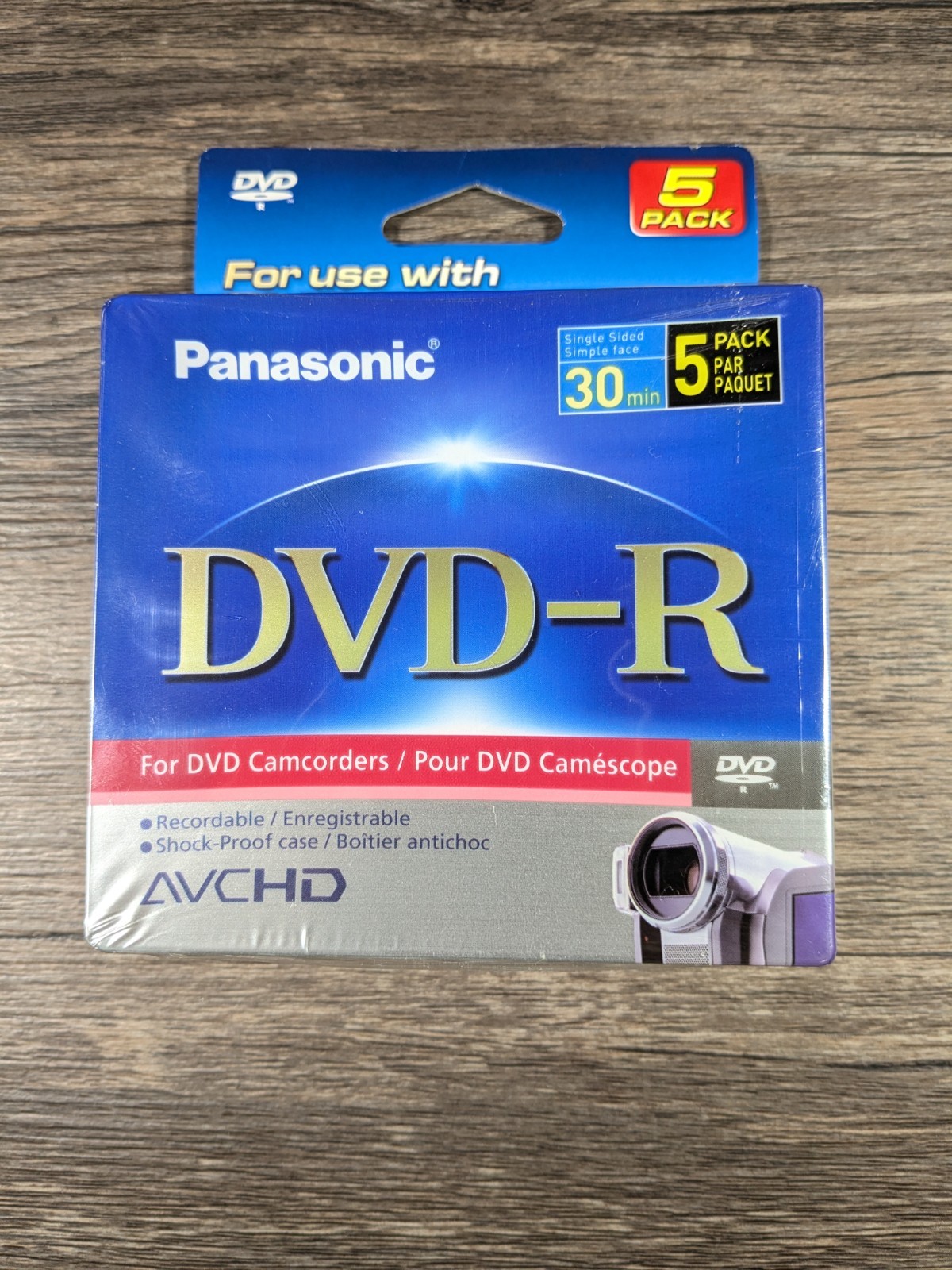 Panasonic DVD-R Mini 5 Pack For Camcorders 30 Mins AVCHD *NEW SEALED*