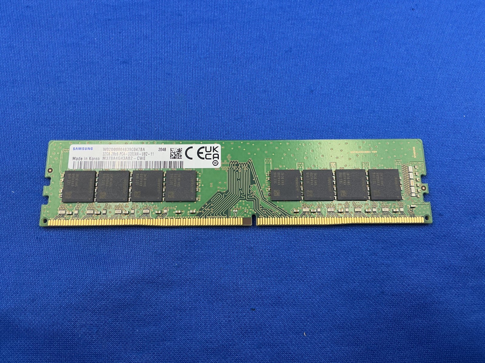 M378A4G43AB2-CWE SAMSUNG 32GB (1X32GB) 2RX8 PC4-3200AA UDIMM MEMORY