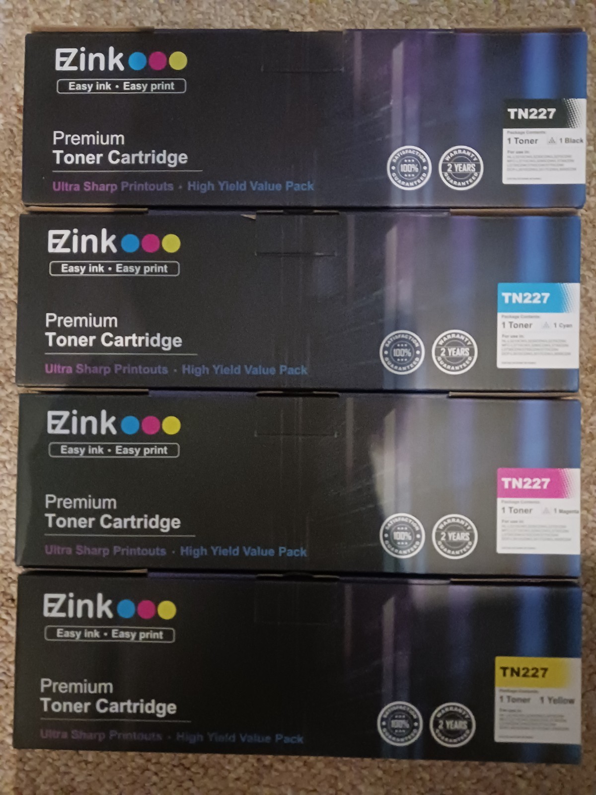 E-Z Ink TN227 for TN-227 BK/C/M/Y High Yield Brother TN 227 TN-227 TN223 (Toner)