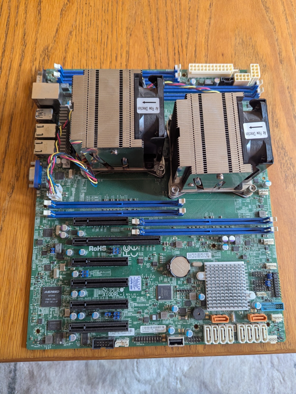 Supermicro X10DRL-i LGA 2011-3 Intel Motherboard with dual Intel E5-2620-v4 CPUs