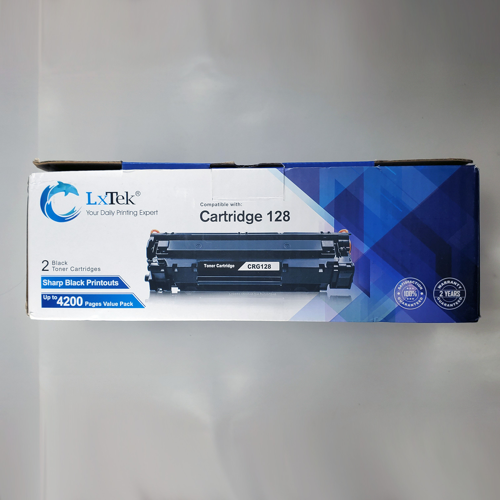LxTek 2 Pack Black Toner Cartridges CRG128 Canon, 2022 Expiration Date