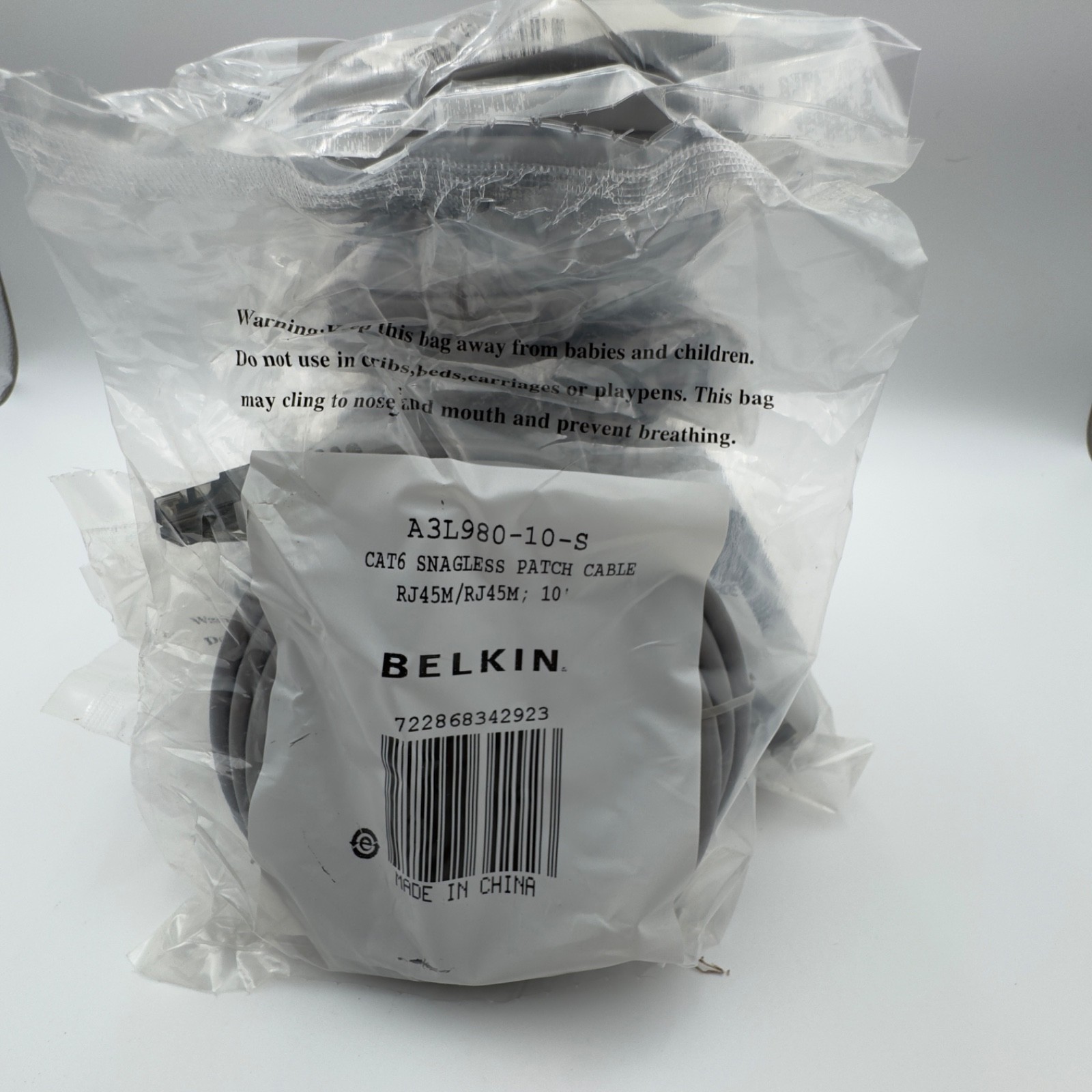 Belkin CAT6 Snagless RJ45 Ethernet Patch Cable 10ft A3L980-10-S 12-Pack NIB