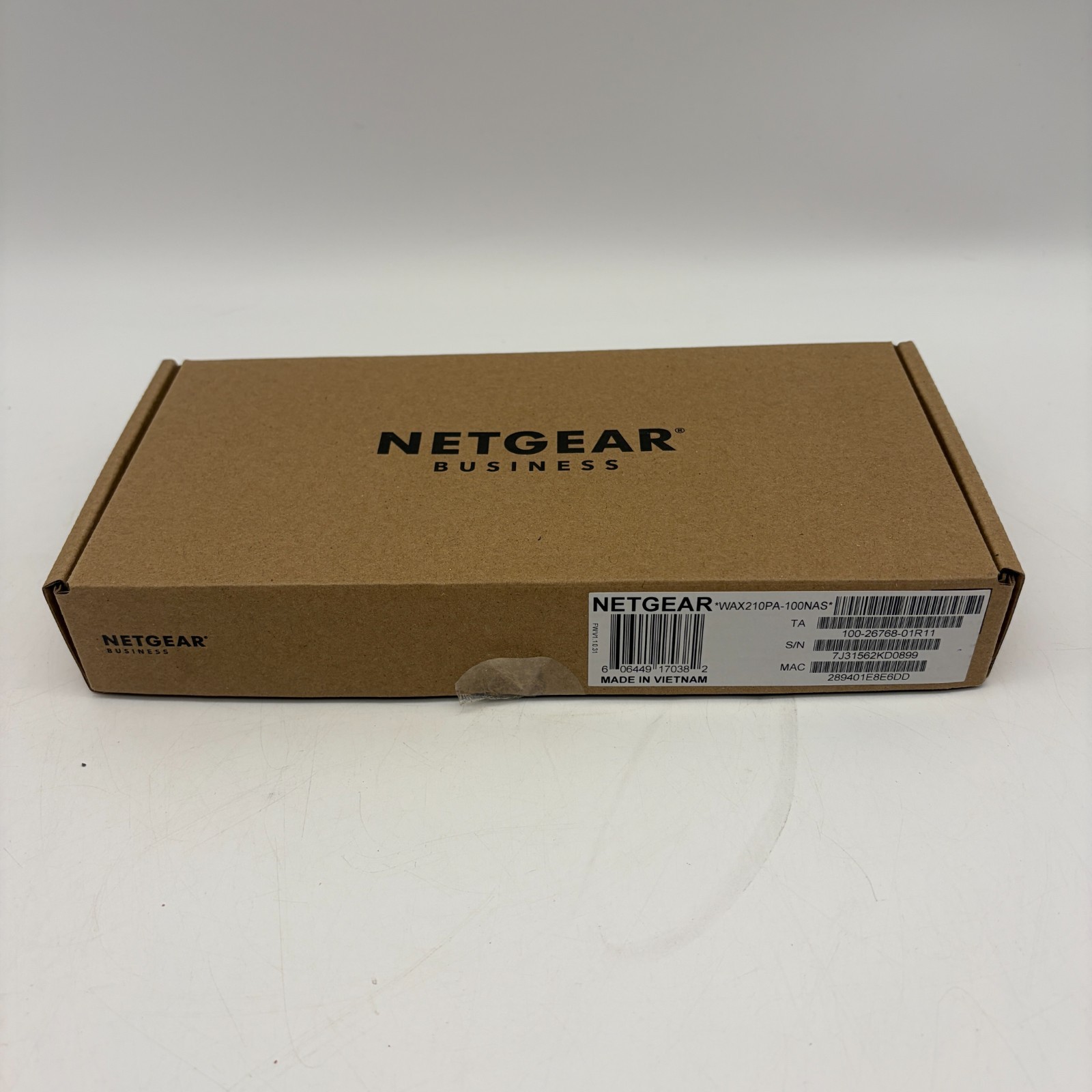 Netgear WAX610PA-100NAS WiFi 6 Access Point – Open box-New