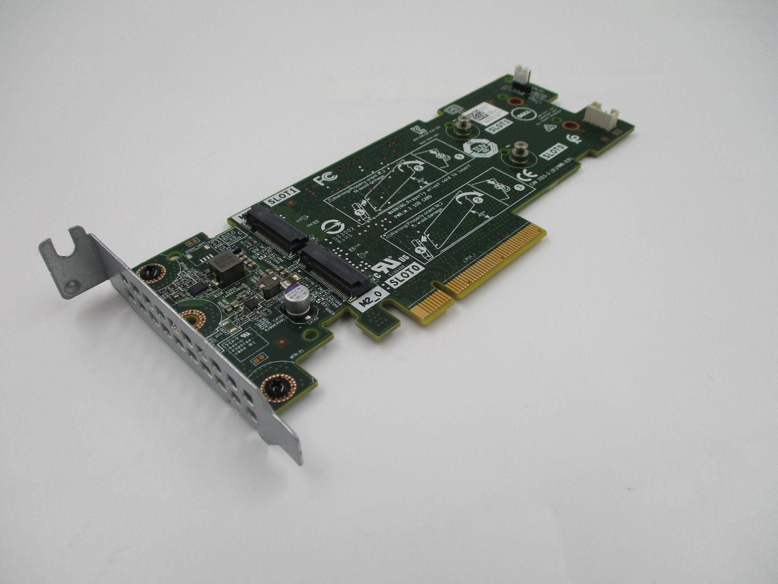 Dell Boss 2x M.2 SSD PCIe Low Profile Adapter Dell P/N: 072WKY Tested Working
