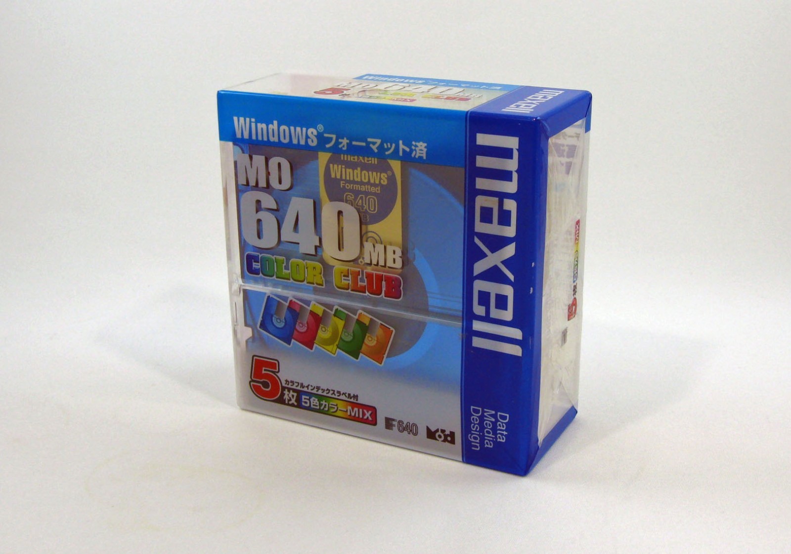 5x Unopened rare 5 colors maxell 3.5inch 640MB Rewritable MO Disk from Japan
