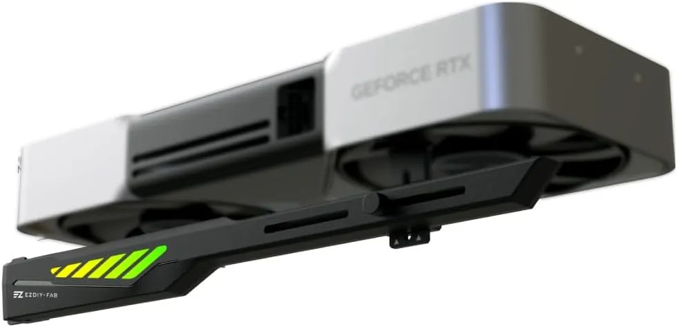 Adjustable ARGB GPU Support Bracket Anti Sag Graphics Card Holder Mount Black