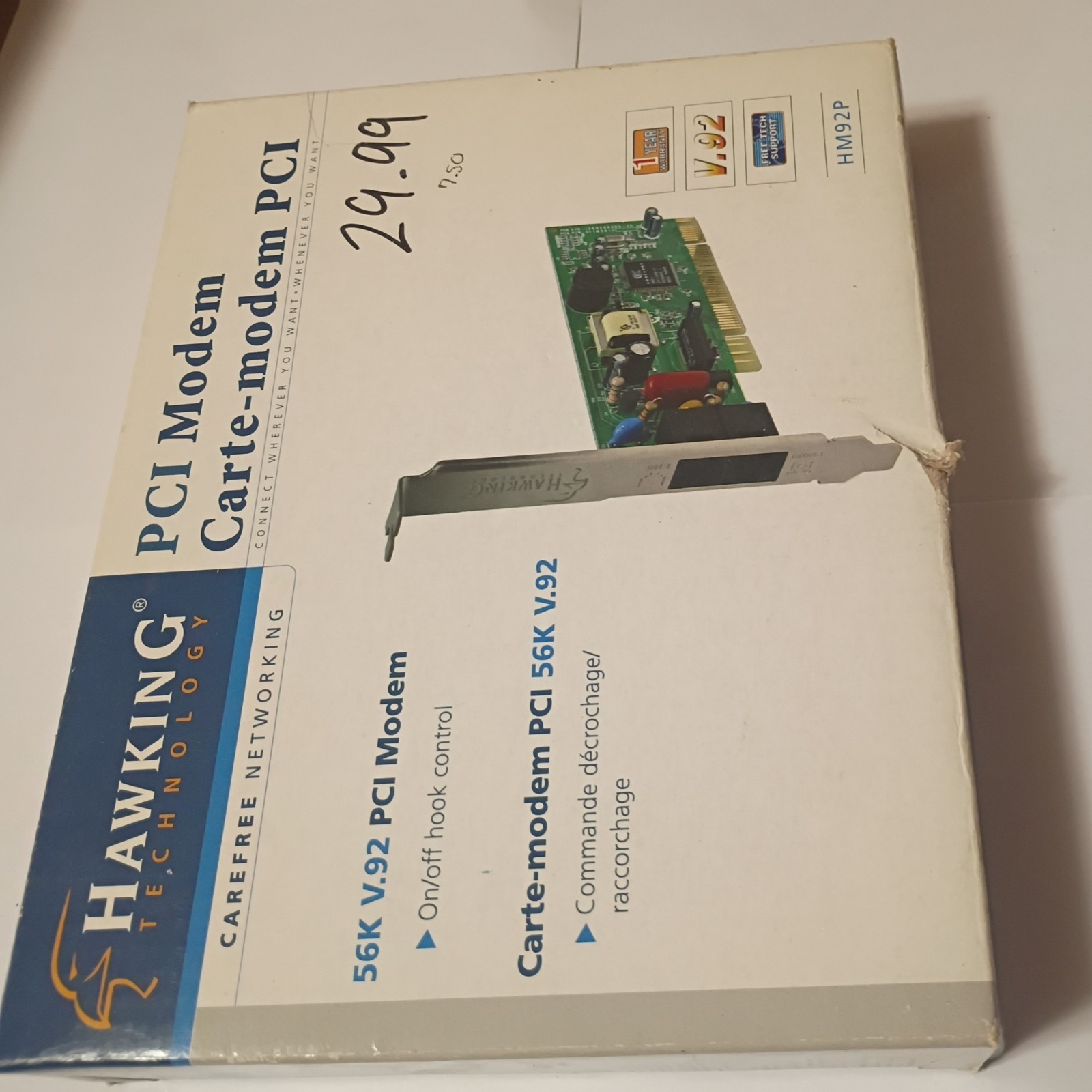 HAWKING PCI MODEM HM92P 56K V.92  NEW SEALED BOX