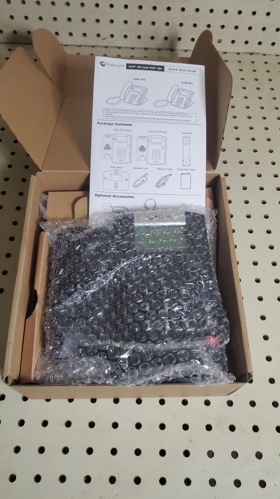 New Polycom 2200-40450-025 VVX 201 IP Business PoE 2 Line Phone Dual PoE