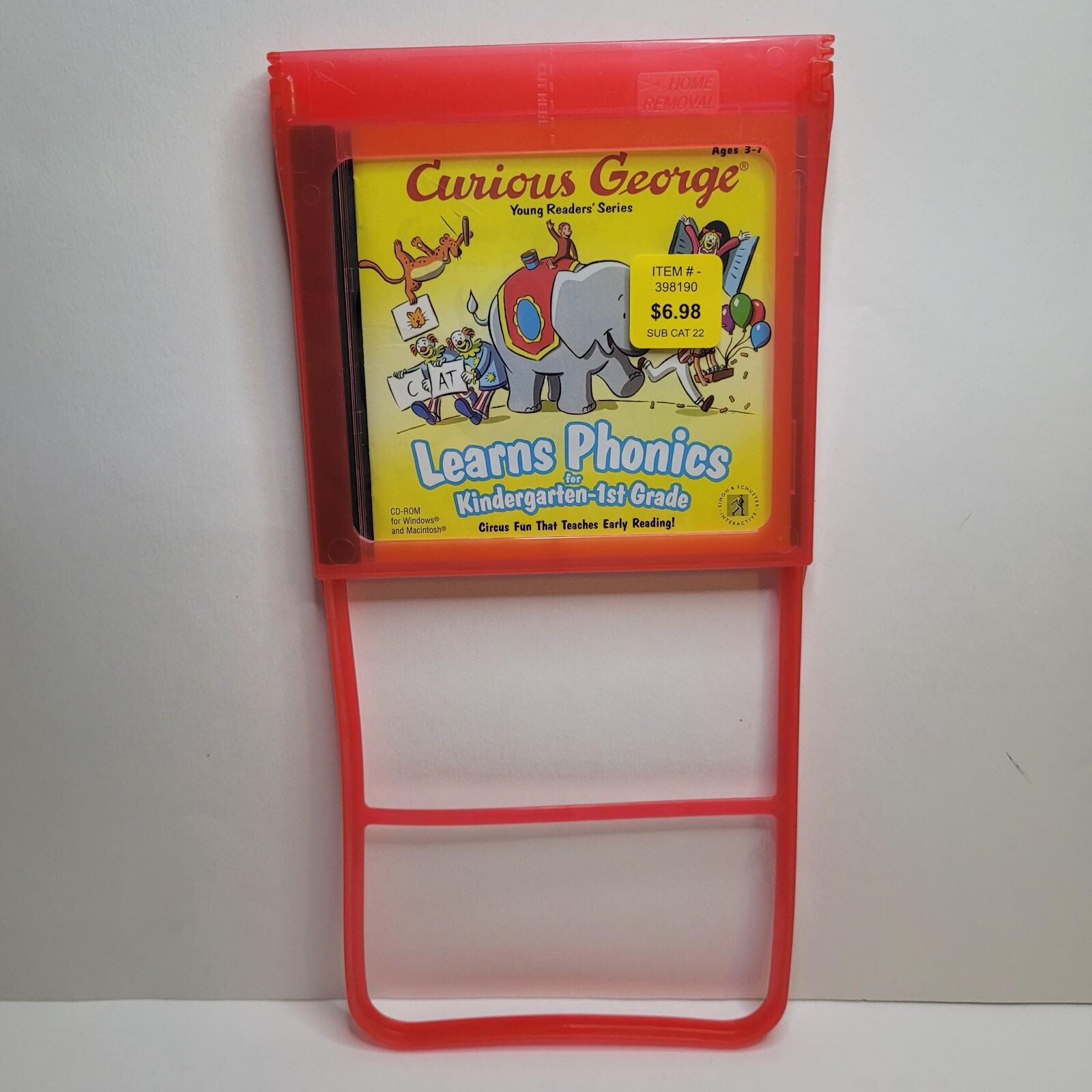 Curious George Learns Phonics K-1st Grade PC CD 2000 Win/Mac NEW RARE TALL CASE 