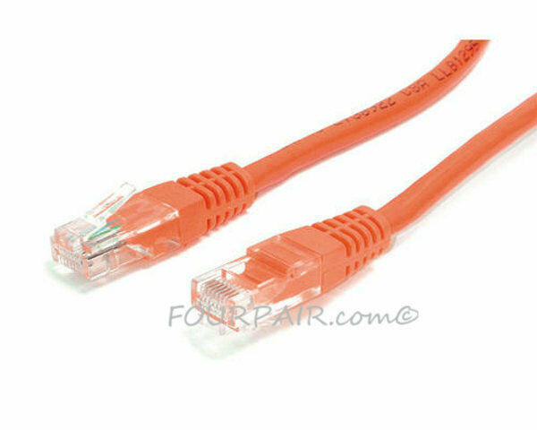 1ft CAT5e Ethernet Network LAN Router Patch Cable Cord Wire 350 MHz RJ45 Orange