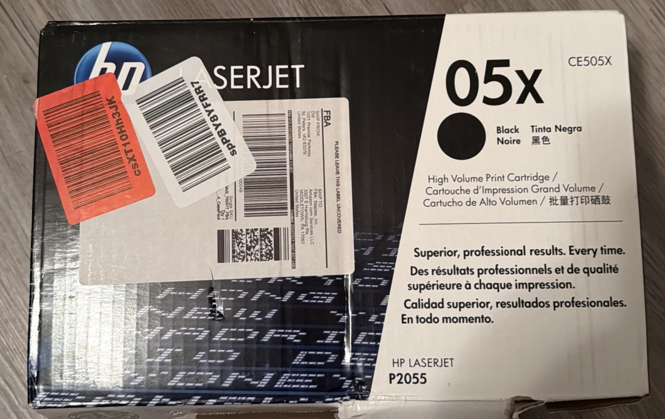 HP 05X Black High-Yield Toner Cartridge | Works Laserjet P2055 Series CE505X