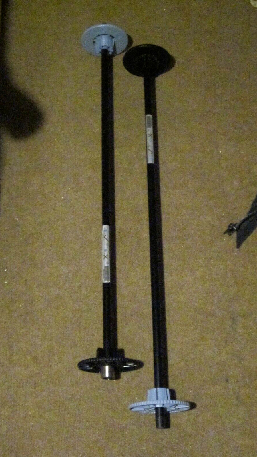 (2) HP Designjet 1050c 1055cm Printer 36" Roll Feed Paper Spindle C6072-60125