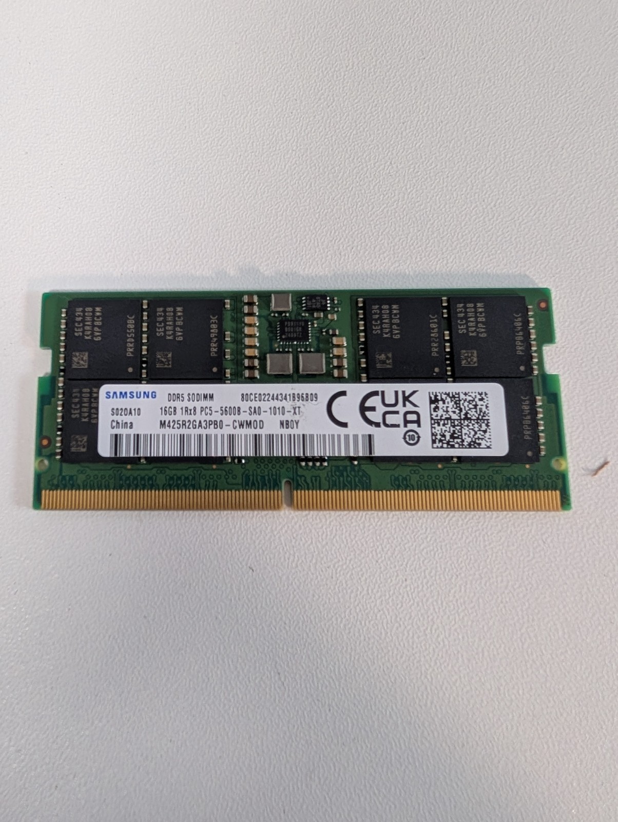 Samsung 16GB 1x16GB DDR5 5600 SODIMM CL46 M425R2GA3PB0-CWM0D
