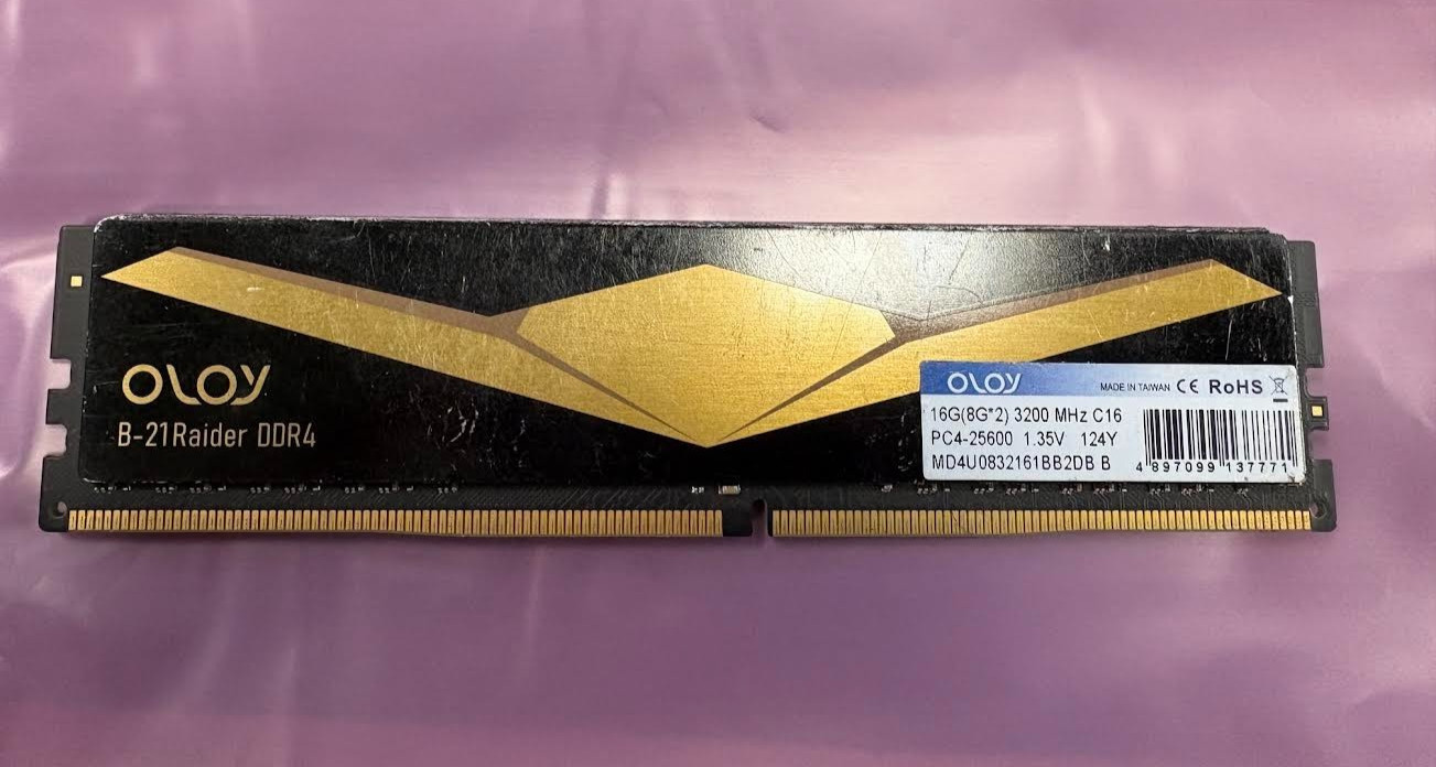 OLOY B-21RAIDER DDR4 8GB (1x8GB) DDR4 3200MHz-MD4U0832161BB2DB - Desktop Memory